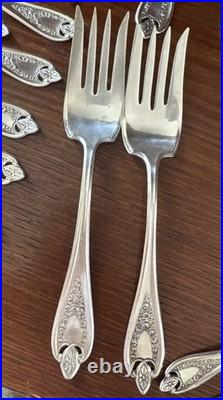 1847 Rogers Bros Old Colony Silverplate/59 Piece Set 12 X 4 Piece Place Setting+