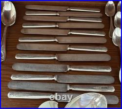 1847 Rogers Bros Old Colony Silverplate/59 Piece Set 12 X 4 Piece Place Setting+