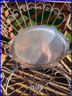 1847 Rogers Bros REFLECTION Silver Plate Large WAITER TRAY For Tea Set #9281