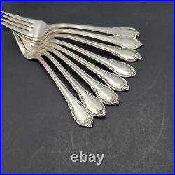 1847 Rogers Bros REMEMBRANCE Silver Plate Service for 8 Flatware 45 Pcs