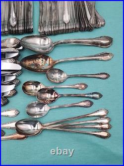 1847 Rogers Bros REMEMBRANCE Silverplate 154 Pcs. Needs Polished Read Descript 1847 Rogers Bros REMEMBRANCE Silverplate 154 Pcs. Needs Polished Read Descript