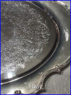 1847 Rogers Bros Reflection Silverplate Butler Tray 928 24X15