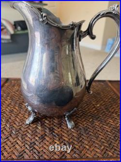 1847 Rogers Bros Reflection Silverplate Water Pitcher Vintage Footed 9217 1847 Rogers Bros Reflection Silverplate Water Pitcher Vintage Footed 9217