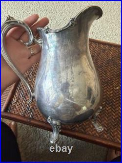 1847 Rogers Bros Reflection Silverplate Water Pitcher Vintage Footed 9217