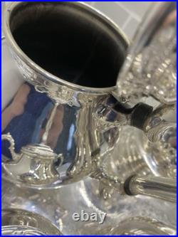 1847 Rogers Bros Remembrance Silverplate Tea Coffee Service Set w Tray 5 Pc