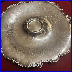 1847 Rogers Bros Silver Inlay Plate with Raised Center