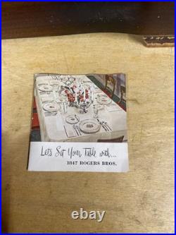 1847 Rogers Bros Silver Plate 1937 First Love 50 Piece Flatware Set For 8