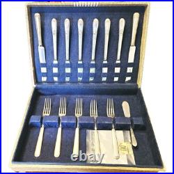 1847 Rogers Bros Silver Plate, Cambridge, International Flatware Case Mixed Lot