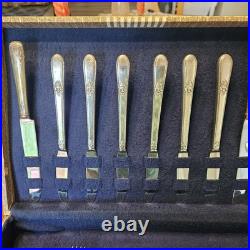 1847 Rogers Bros Silver Plate, Cambridge, International Flatware Case Mixed Lot