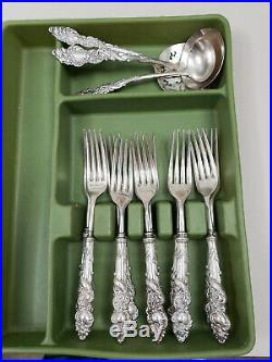 1847 Rogers Bros Silver Plate Columbia Pattern 103 Pieces