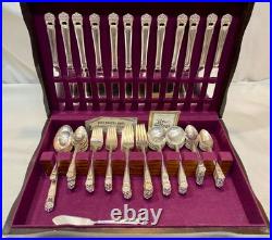 1847 Rogers Bros Silver Plate ETERNALLY YOURS Silverware Set 82 Pieces w Case
