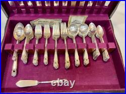 1847 Rogers Bros Silver Plate ETERNALLY YOURS Silverware Set 82 Pieces w Case