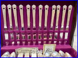 1847 Rogers Bros Silver Plate ETERNALLY YOURS Silverware Set 82 Pieces w Case