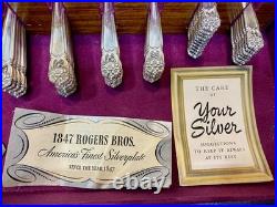 1847 Rogers Bros Silver Plate ETERNALLY YOURS Silverware Set 82 Pieces w Case