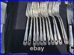 1847 Rogers Bros Silver Plate Eternally Yours 92 Pc Flatware Silverware 1847 Rogers Bros Silver Plate Eternally Yours 92 Pc Flatware Silverware