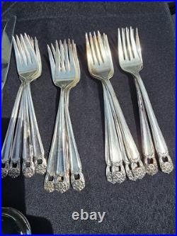 1847 Rogers Bros Silver Plate Eternally Yours 92 Pc Flatware Silverware 1847 Rogers Bros Silver Plate Eternally Yours 92 Pc Flatware Silverware