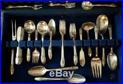 1847 Rogers Bros Silver Plate Flatware 1937-1973 First Love 12 Settings 87 pcs