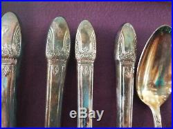 1847 Rogers Bros Silver Plate Flatware 1937-1973 First Love 8 Settings 68 pcs