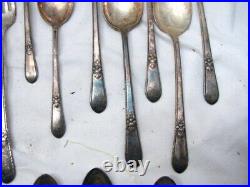 1847 Rogers Bros Silver Plate Flatware Adoration 50 pcs Silverplate