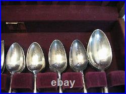 1847 Rogers Bros Silver Plate Flatware Adoration 68pcs Silverplate svc For 12