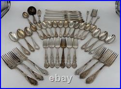 1847 Rogers Bros Silver Plate Old Colony Pattern & Heritage Pattern Flatware 42