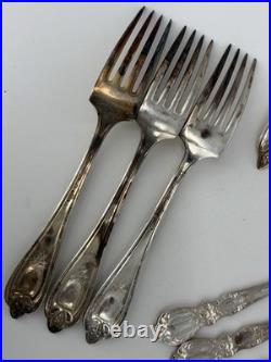 1847 Rogers Bros Silver Plate Old Colony Pattern & Heritage Pattern Flatware 42