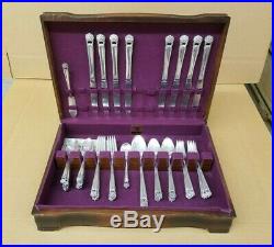 1847 Rogers Bros. Silver Plated Silverware Set 52 pcs. With Chest Eternally Yours