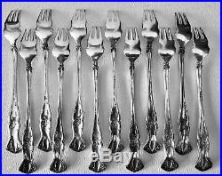 1847 Rogers Bros Silver Vintage Grape Triple Plate Seafood Cocktail Fork x12 Set