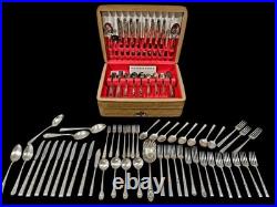1847 Rogers Bros Silverplate 48 Pc Wood Box + 50 Misc Silverplate Pieces (98pcs)