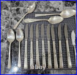 1847 Rogers Bros Silverplate 48 Pc Wood Box + 50 Misc Silverplate Pieces (98pcs)