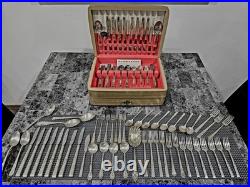 1847 Rogers Bros Silverplate 48 Pc Wood Box + 50 Misc Silverplate Pieces (98pcs)