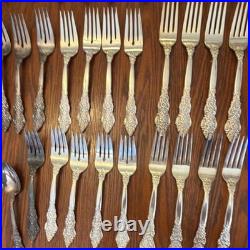 1847 Rogers Bros Silverplate 64pc Flatware Set + 8 more pieces of silverplate