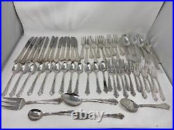 1847 Rogers Bros Silverplate Electroplate EP Laurel 12 Place Setting 65 Pieces