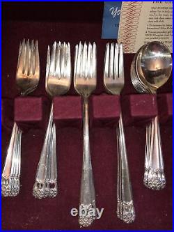 1847 Rogers Bros Silverplate Flatware 59 Pc Set Eternally Yours 8 Place Setting