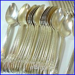 1847 Rogers Bros Silverplate Flatware 72 Pieces First Love Chest Service for 11+