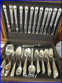 1847 Rogers Bros Silverplate Flatware ETERNALLY YOURS 100 pc set for 12 +serving