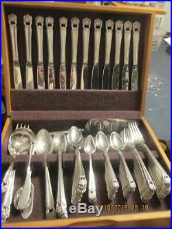 1847 Rogers Bros Silverplate Flatware ETERNALLY YOURS 103 pc set for 12 +serving