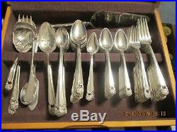 1847 Rogers Bros Silverplate Flatware ETERNALLY YOURS 103 pc set for 12 +serving