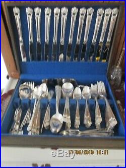 1847 Rogers Bros Silverplate Flatware ETERNALLY YOURS 108 pc set for 12 +serving