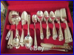 1847 Rogers Bros Silverplate Flatware ETERNALLY YOURS 111 pc set for 12 +serving