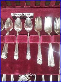 1847 Rogers Bros Silverplate Flatware ETERNALLY YOURS 97 pc Set For 8 + Serving