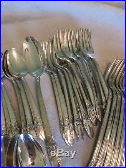 1847 Rogers Bros Silverplate Flatware First Love 74 Pieces Service for 12