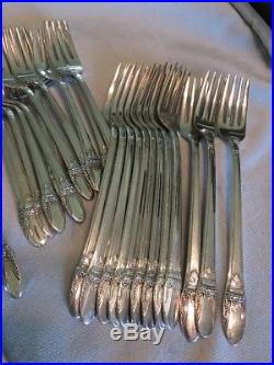 1847 Rogers Bros Silverplate Flatware First Love 74 Pieces Service for 12