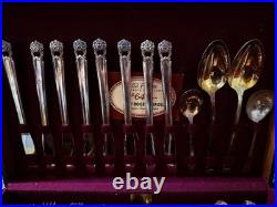 1847 Rogers Bros Silverplate Flatware Set 52 Pc Service for 8 w Chest Vintage IS 1847 Rogers Bros Silverplate Flatware Set 52 Pc Service for 8 w Chest Vintage IS