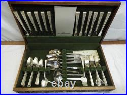 1847 Rogers Bros Silverplate Flatware Silver Lace Silverware 69 pcs svc for 12 1847 Rogers Bros Silverplate Flatware Silver Lace Silverware 69 pcs svc for 12