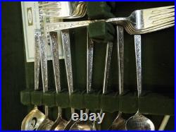 1847 Rogers Bros Silverplate Flatware Silver Lace Silverware 69 pcs svc for 12 1847 Rogers Bros Silverplate Flatware Silver Lace Silverware 69 pcs svc for 12