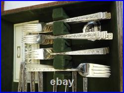 1847 Rogers Bros Silverplate Flatware Silver Lace Silverware 69 pcs svc for 12 1847 Rogers Bros Silverplate Flatware Silver Lace Silverware 69 pcs svc for 12