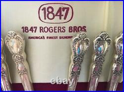 1847 Rogers Bros Silverplated Flatware and Chest Heritage Pattern