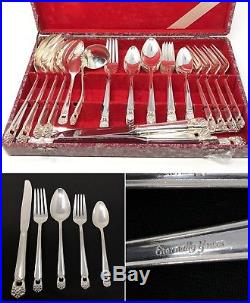 1847 Rogers Bros Silverware 55 Piece Set- ETERNALLY YOURS In Mint Condition