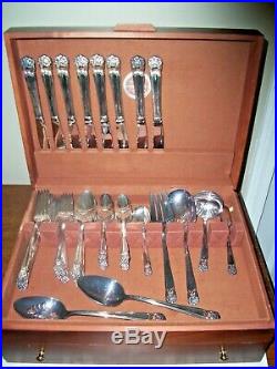 1847 Rogers Bros Silverware 55 Piece Set- ETERNALLY YOURS withcase
